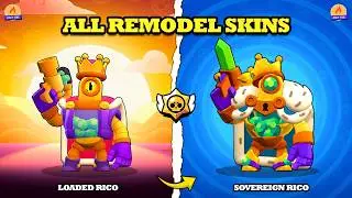 Brawl Stars | All Remodel Skins | Sovereign Rico, Stellar Shelly and more