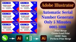 Illustrator Automatic Serial Number Generate Merge Corel Draw with Excel
