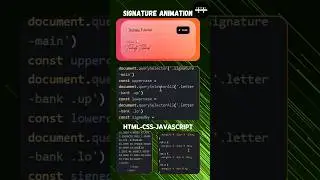 Create Stunning Signature Effects! 💻✨ | CSS HTML JavaScript 