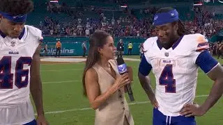 James Cook & Ja’Marcus Ingram Amazon Postgame Interview | Bills vs Dolphins NFL 2024
