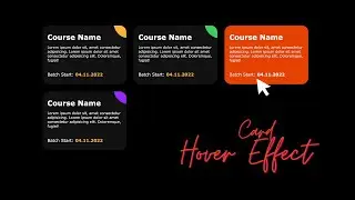 CSS Card Hover Effects | HTML & CSS  | In Hindi |