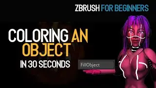 Applying Color to Object in ZBrush in 30 Seconds