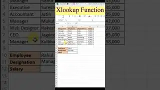 XLOOKUP in excel #shortvideo #shortsvideo #ytshorts #ytshorts #excel #shortfeed