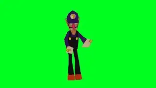 Waluigi dancing green screen