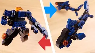 LEGO brick Shark transformer robot tutorial Shark Knight 