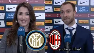 Inter Milan vs AC Milan 2-1 Post-Match | Christian Eriksen Free-kick Goal Interview