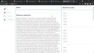 Twitter Layout Design using Reactjs | Sahoochinmay