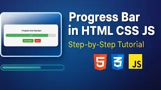How to Create Dynamic Progress Bar using HTML CSS & JavaScript | Animated Progress Bar in Hindi
