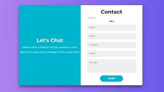 Responsive Contact Us Page Design using Html and Css | CSS Projects for Beginners
