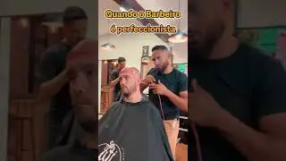 Quando o barbeiro é perfeccionista 😂😱
