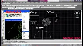 How to Use Explode, Erase, Mirror, Offset, Array, Stretch, Extend, Chamfer, Commands in AutoCAD.