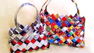 Let's Make some Candy Wrapper Bag Handles! ♻️ Easy Upcycling
