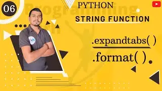 string expandtabs function in python |string format function in python(Hindi) 
