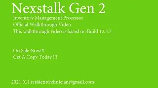 NexStalkGen2 Official Walkthrough Video  C# SQL SQLite  Inventory Management System