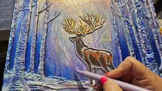 121 Must See! Dutch Pour Mixed Media Painting|Hot Glue Gun | ColourArte Winter Dreams Event✨️🦌🌌