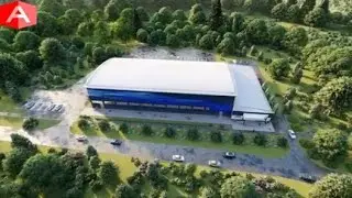 3D анимация ролик, визуализация ледовой арены в Асино. Будущая ледовая арена. Проект ледового дворца