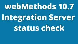 How to check if the Integration Server is Running or Not | Software AG webMethods