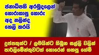 බුදු අම්මො මුන් ජනාධිපති අරමුදලෙන් ගහලා තියෙන ගැහිල්ල.අද නලින්ද හිටපු ලෝක හොරුන්ගෙ රෙදි ගලවයි