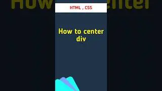 How to center div in html 