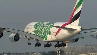 Emirates Airbus A380 A6-EOJ Beautiful Evening Landing HAM