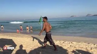 4K| 😍 LIVE ON THE  BEACH IN RIO DE JANEIRO 2024 🔥LEBLON BEACH 🏖️ BRAZIL BEACH WALKING TOUR🌊