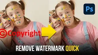 Remove Watermark In Photoshop | just a Few Seconds