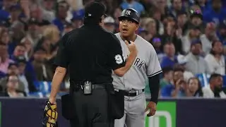 Blue Jays and Yankees Fighting About 3rd Base Coach's Box