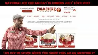 National Ice Cream Day at Cold Stone Creamery Murabella