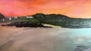 Commission painting of Achmelvich Beach Scotland