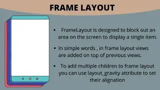 FRAME LAYOUT : Android Studio | IN SIMPLEST WAY | IN HINDI |