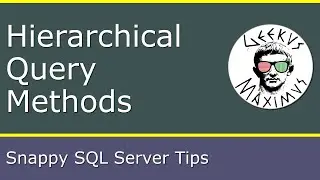 SQL Server Hierarchical Queries - CTE vs JOIN  (Parent Child , Category Subcategory)