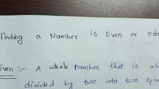 Even and Odd program in C