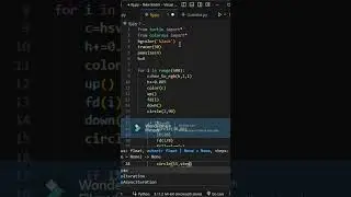 Python turtle graphic design🥰||Python coding status😍