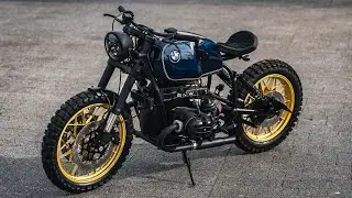BMW R100 Scrambler Build Complete - Bugatti Paintjob