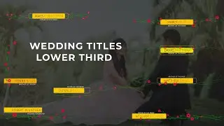 Wedding titles Lower third After Effects template