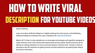 Youtube Video Ka Description Kaise Likhe | Description Me Kya Likhe