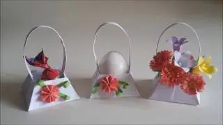 Пасхальная корзинка из бумаги / корзинка оригами / Easter basket