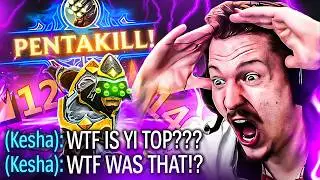 SHOWING KESHA THE POWER OF MASTER YI TOP ( INSANE PENTAKILL )
