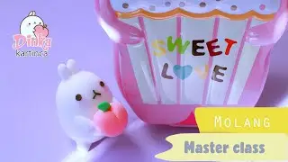 Игрушка Моланг ,лепка из полимерной глины.Diy Molang.Polimer clay.