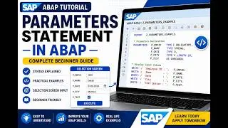 PARAMETERS Statement in SAP ABAP Explained | Step-by-Step Beginner Guide