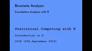 Correlation Analysis with R (with complementary graphical procedures)