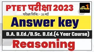 Ptet answer key/PTET 2023 answer key/ptet answer key reasoning/rpn1studypoint/ptet answer key 2023