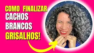 Como finalizar cabelos cacheados ondulados grisalho brancos com definição e volume cachos grisalhos