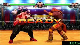 Virtua Fighter 5 Final Showdown Special Sparring Frightful Speedrun Very Easy 3:03
