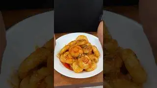 Spicy Chilli Potato Noodles ASMR Cooking #shorts #recipe #cooking #crunchytreats #viralrecipe