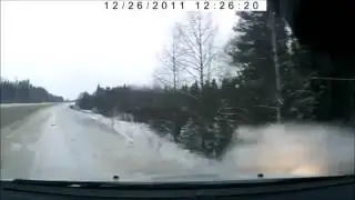 Car Roll Over on a Slippery Road-Car Crash compilation 
