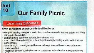 Our Family Picnic| unit 10 | #class3  | @ShahzainSeries