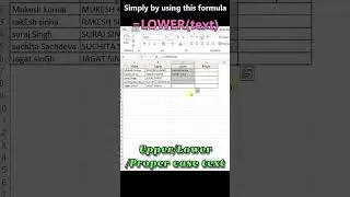 how to change the case of letters in Excel #excel #exceltutorial #exceltips #ytshorts #ytshort