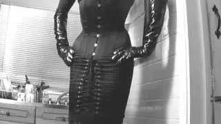 Kitchen 20 hobble corset and 8 inch heels