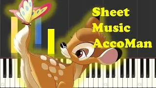 Bambi - Little April Shower Piano Sheet Music EASY